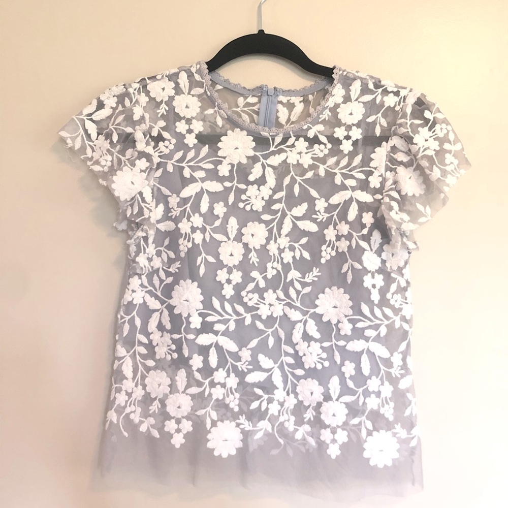& other stories lavender floral top XS
